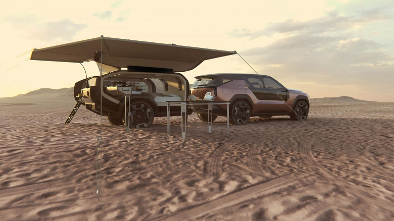 Предвестник совершенно нового Mitsubishi Pajero Sport? Представлен Mitsubishi Elevance — роскошный гибридный внедорожник с пятью моторами и внедорожным прицепом